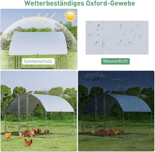 Costway Metallic Poultry Coop L2.8 x W1.9 x H1.9m