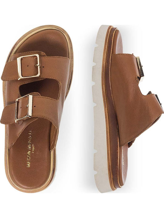 Sandale Casual Damă Din Piele Tabac Maro