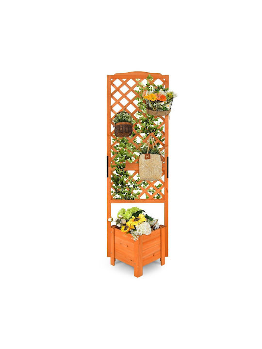Costway Planter Box Wooden Orange 52cm.