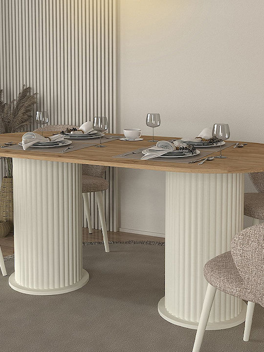Bohema Tisch Speisesaal Holz Ivory - Sepet Oak 180x90x77.7cm