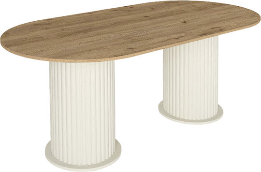 Bohema Маса За Трапезария Дървена Ecru - Сепет Дъб 180x90x77.7см