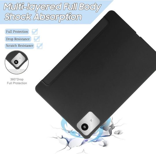 Husa Ultra Slim Pentru Lenovo Tab K11 Plus 11.45" Silicon Tpu Smart Cover Negru
