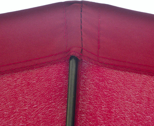 Runder Metall-Garten- und Terrassen-Sonnenschirm Rot F2.5xY2.4m
