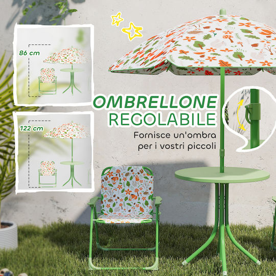 Kids Table and Chairs Set Green Aiyaplay