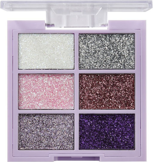 Sunkissed Glitter Eye Shadows Palette with Pressed Powder Eye Shadows 6.6g