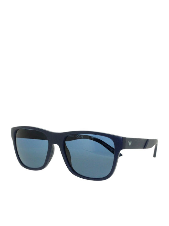 Emporio Armani Men's Sunglasses with Navy Blue Plastic Frame and Blue Lens EA4243 624480