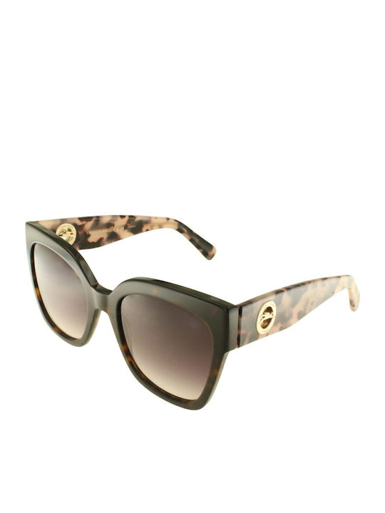 Longchamp Women's Sunglasses with Black Plastic Frame and Purple Gradient Lens LO717S 242