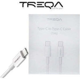 Treqa USB 2.0 Cable USB-C Male - USB-C White 1m