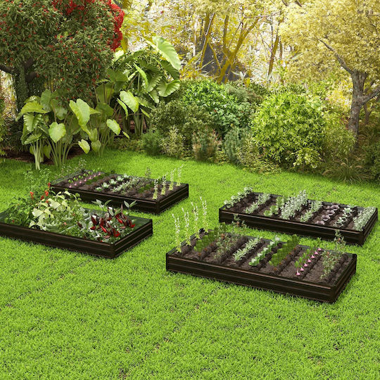 Costway Material für Gartenboden aus Metall 240x120cm 1Stück