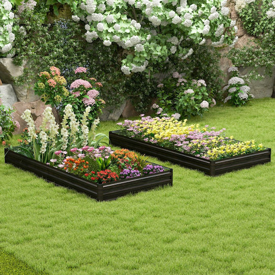 Costway Material für Gartenboden aus Metall 240x120cm 1Stück