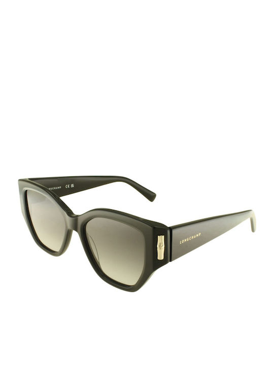 Longchamp Ochelari de soare Μαύρα cu Cadru & Negru Lentilă