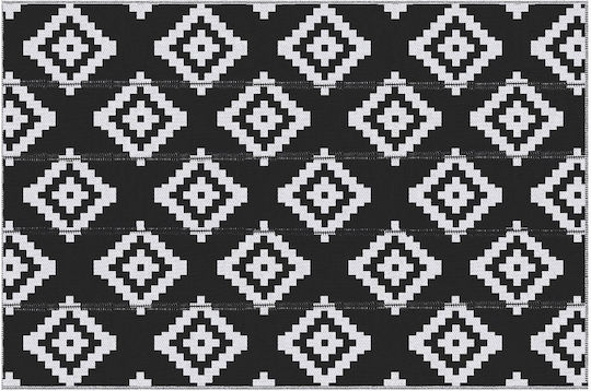 Outsunny Covor De exterior Rectangular Black and White