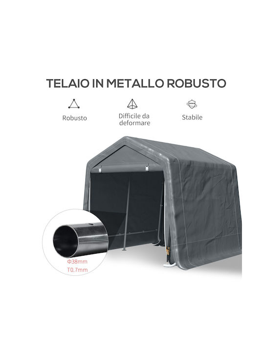 Outsunny Πλαϊνή Τέντα Βεράντας Γκρι 2.4x2m