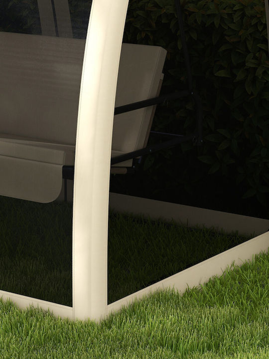 Κούνια με Βάση 3 Θέσεων Μεταλλική Μ240xΠ140xΥ197cm Καφέ Κούνια με Βάση 3 Θέσεων Μεταλλική Μ240xΠ140xΥ197cm Καφέ