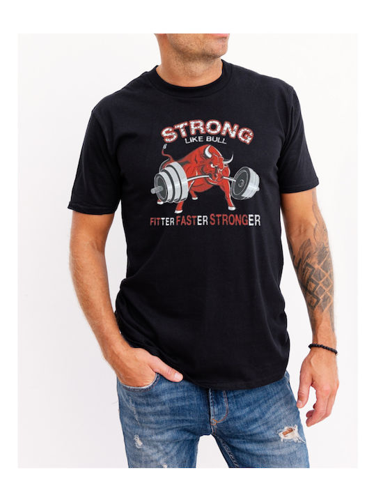Μπλούζα Stong Like Bull Ttb059-μαύρο
