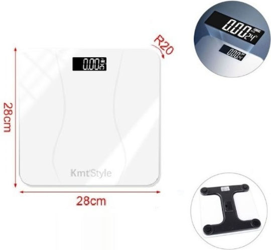 Wiederaufladbar Digital Badezimmerwaage in Weiß Farbe