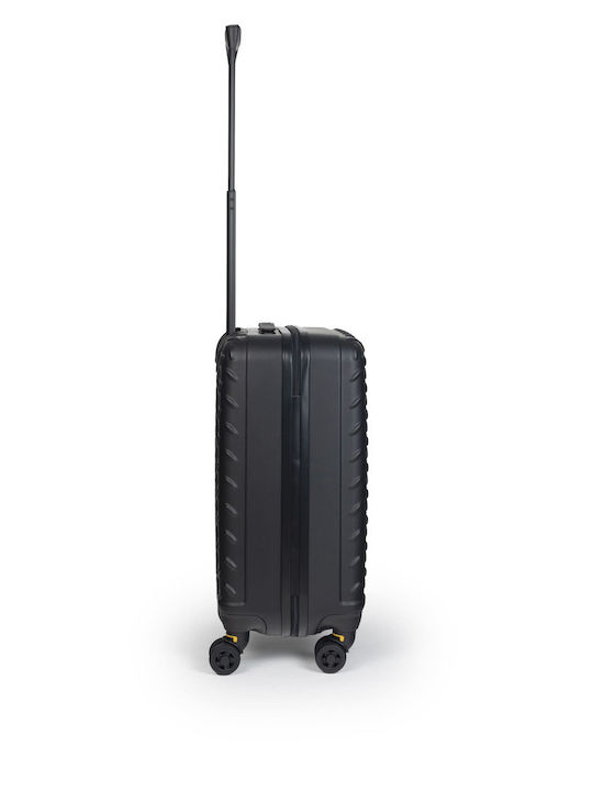 CAT Industrial Plate Cabin Hard Black Suitcase with 4 Wheels Height 50cm