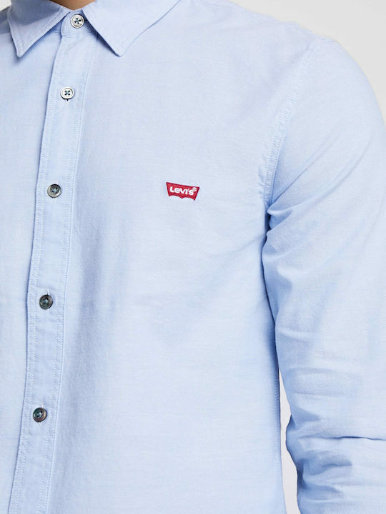 Battery Long-sleeved Cotton Shirt Sky Blue