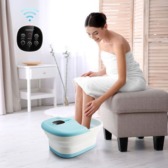 Costway Ποδόλουτρο Shiatsu με Λειτουργία Θέρμανσης Μπλε