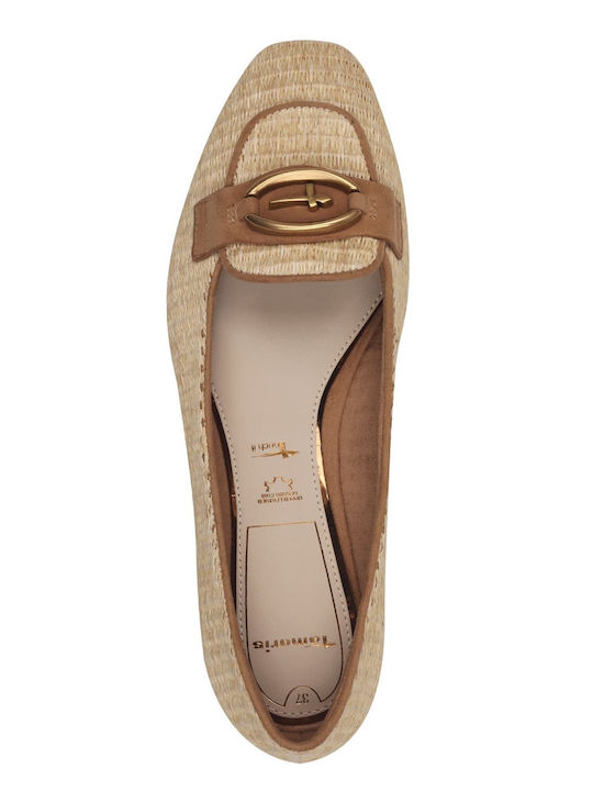 Leather Ballerinas Beige