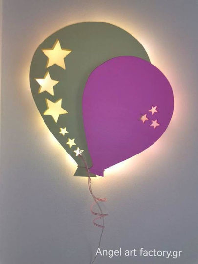 Children's Wooden Wall Light "Balloon Stars"