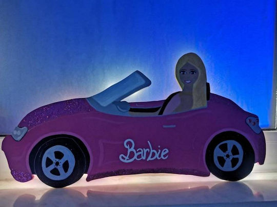 Kids Wooden Wall Light Barbie