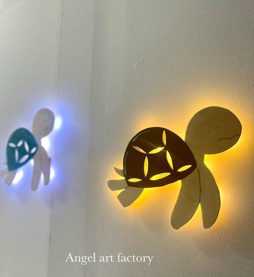 Wooden Wall Light "Turtle"
