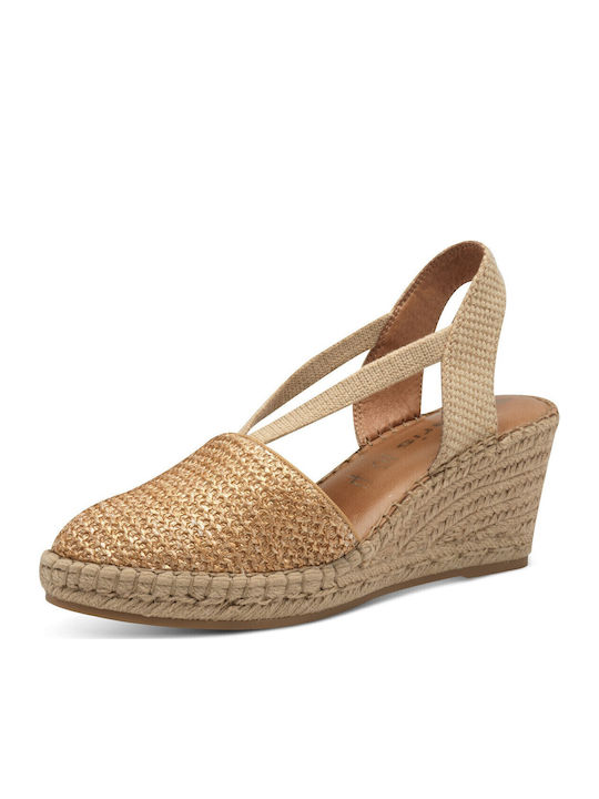 Women's Fabric Platform Espadrilles Gold