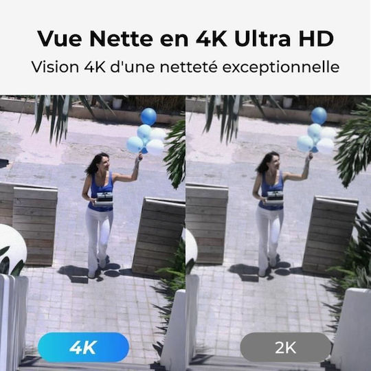 Reolink B440 IP Surveillance Camera Wi-Fi 4K Waterproof Battery Powered with Two-Way Communication