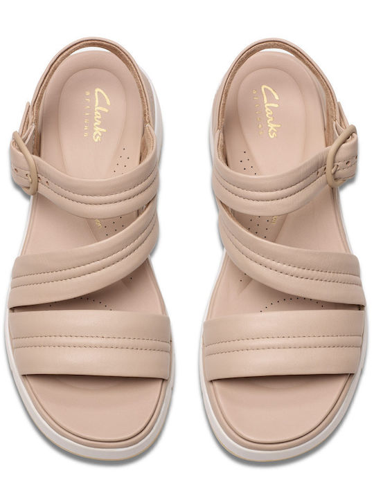 Strap Damenplattformen Beige