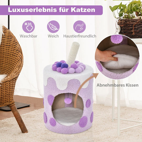 Costway Decorate Your Home Please Your Cats Cat Tree Milk Tea Style Pv10127pu