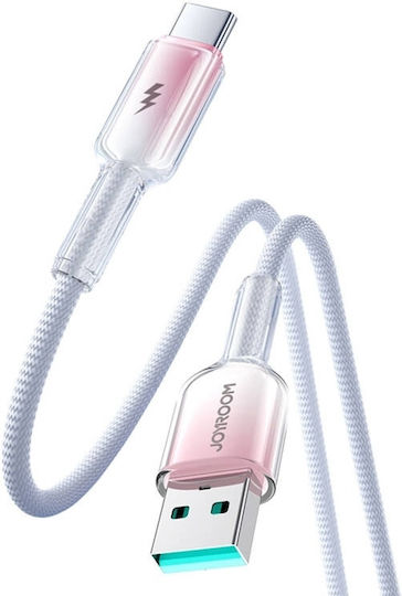 Joyroom Series Braided USB 2.0 Cable USB-C male - USB-A 30W PD Λευκό 1m