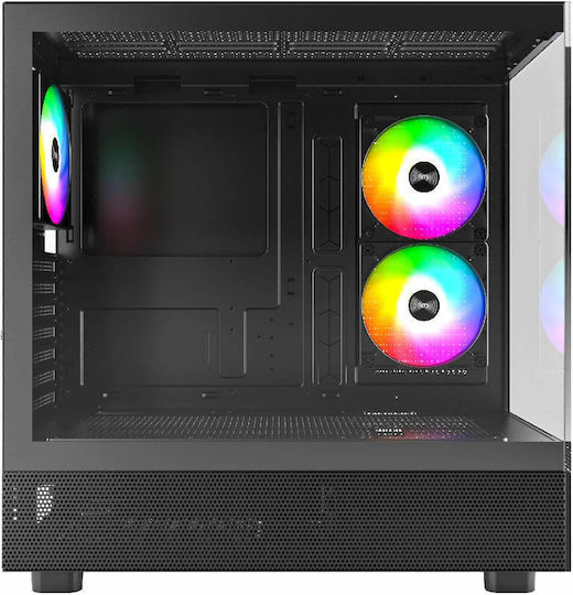 Montech XR Gaming Midi Tower Κουτί Υπολογιστή με Πλαϊνό Παράθυρο και ARGB Φωτισμό Μαύρο