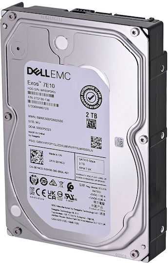 Dell 2TB HDD Hard Drive 3.5" SATA III 7200rpm for Server 000000000000602599