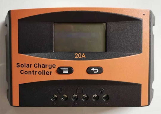 Ρυθμιστής Φόρτισης Pwm Solar Charge Controller 20a 12/24v 000303