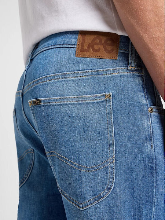Luke Men's Jeans Pants Elastic with Slim Tapered Fit Blue