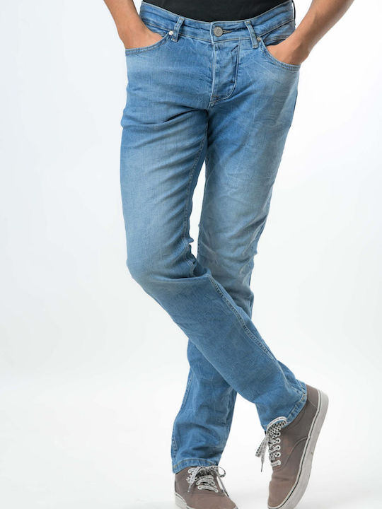 Ανδρικό Παντελόνι Τζιν με Regular Straight Εφαρμογή Jean