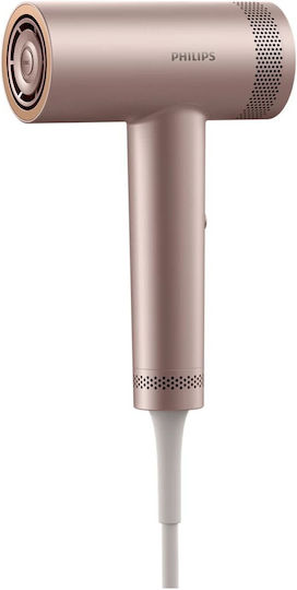 Philips Series 8000 Ionic Πιστολάκι Μαλλιών Turbo με Φυσούνα 1400W Ροζ
