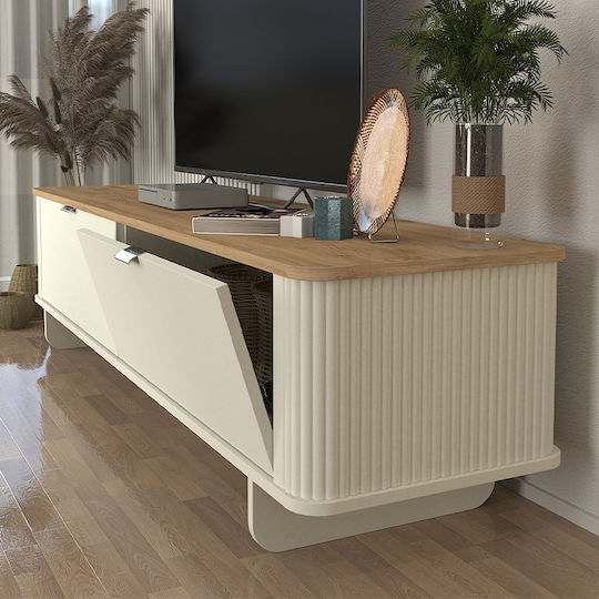 Stand TV Bohema Ecru - Stejar Sepet Lungime180xAdâncime47xÎnălțime45.6cm