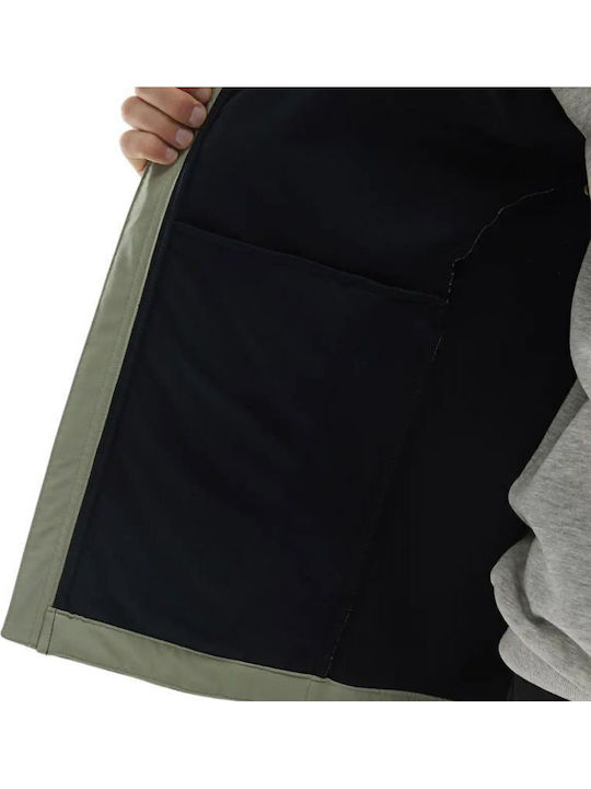 Softshell Winter Jacket Softshell Waterproof and Windproof Green