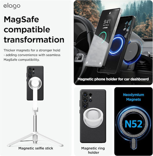 Elago Back Cover Δερμάτινο / Πλαστικό 1.9mm Αδιάβροχο Μαύρο (Galaxy S25 Ultra)
