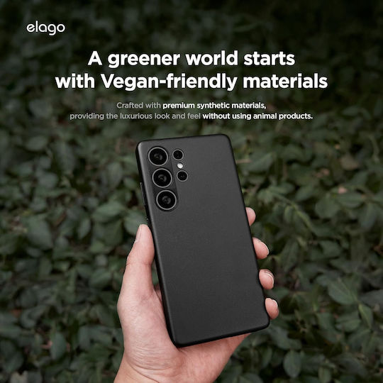 Elago Back Cover Δερμάτινο / Πλαστικό 1.9mm Αδιάβροχο Μαύρο (Galaxy S25 Ultra)