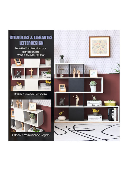 Black & White Bookcase 120x19.5x109cm