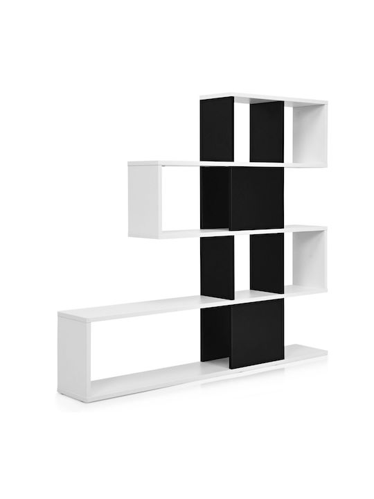 Black & White Bookcase 120x19.5x109cm