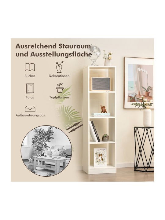 White Bookcase 38x33x142cm