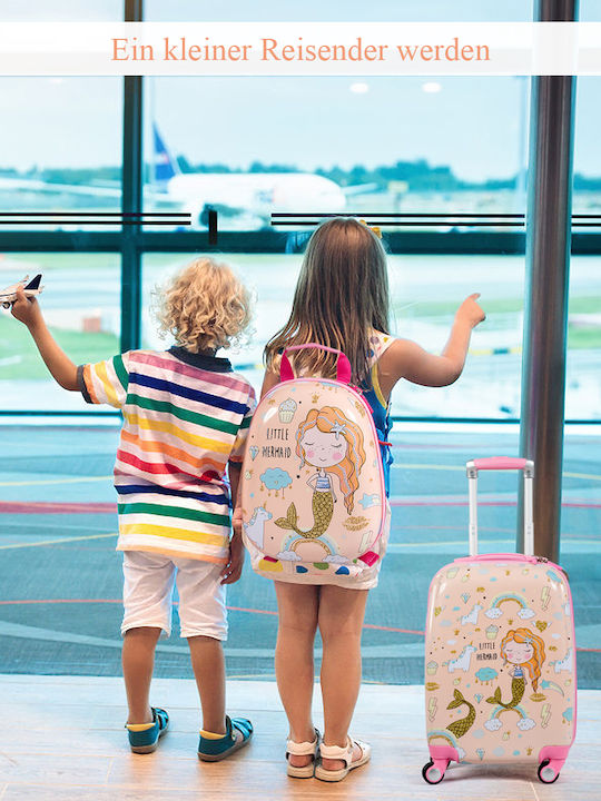 Costway Βαλίτσες Ταξιδιού Σκληρές Πολύχρωμο με 4 Ρόδες