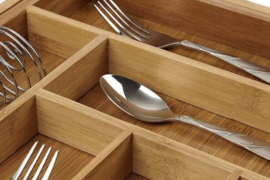 Tăvi Pentru Tacâmuri De Sertar Rabătabilă Din Lemn 43.5x45.5x5cm Bej Tăvi Pentru Tacâmuri De Sertar Rabătabilă Din Lemn 43.5x45.5x5cm Bej