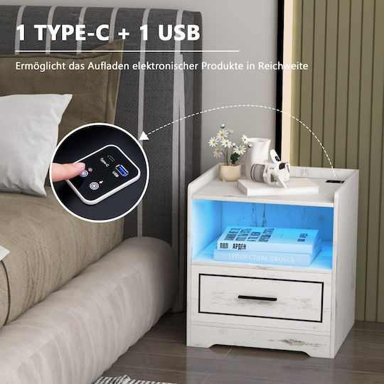 Wooden Bedside Tables Blue 2 Pieces 45x40x50cm