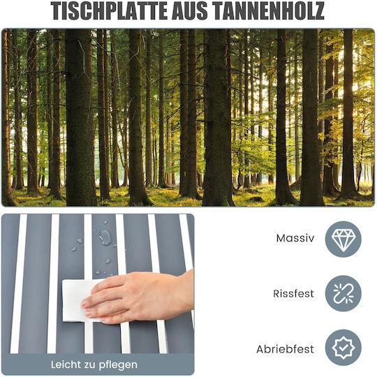 Costway Tabelle für Camping Klappbar Gray