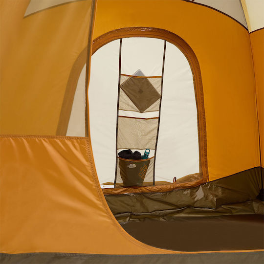 The North Face Summer Camping Tent Orange with Double Cloth for 4 People 191x107x107cm
